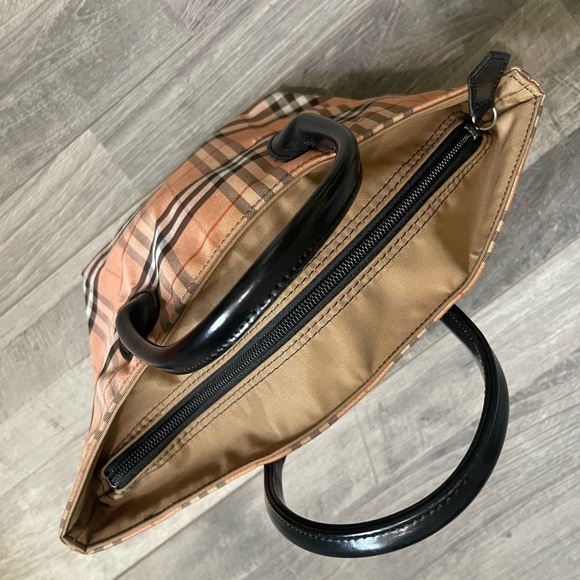 Burberry Tan and Black Mini Tote Bag - Picture 2 of 6